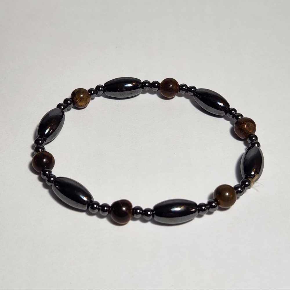 Hematite & Tiger Eye Bracelet